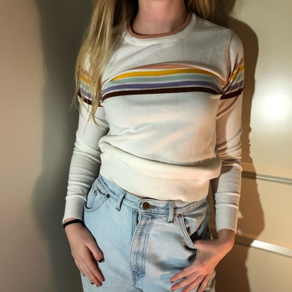 Forever 21 rainbow crop sweater - Picture 2 of 2